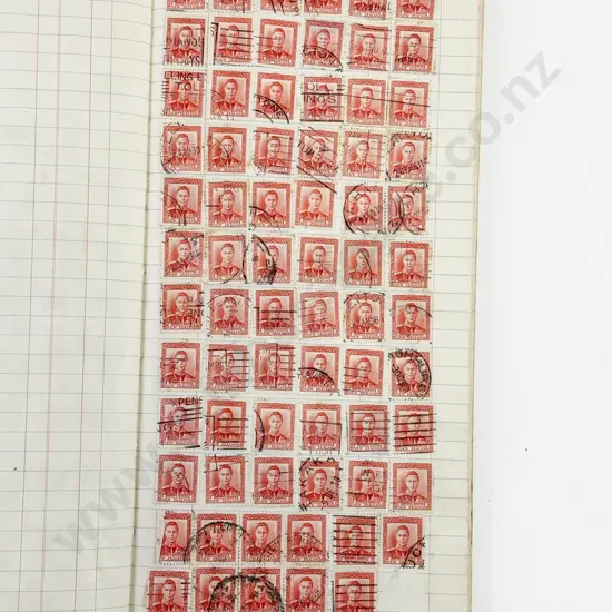 NZ Vintage Album of Page Multiple Singles mainly 1938 King George VI