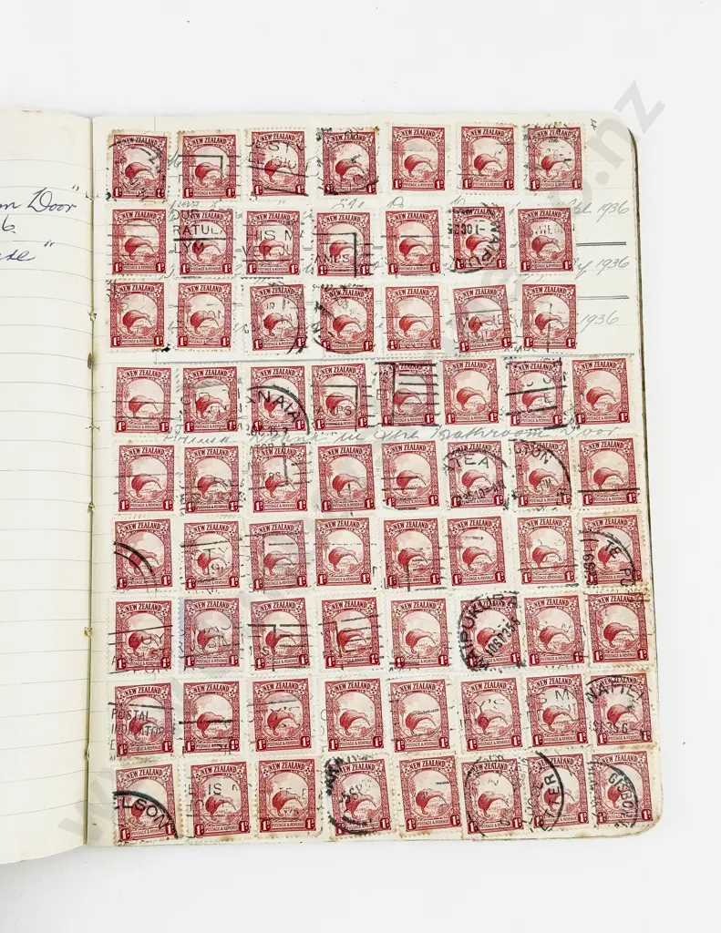 NZ Vintage Album of Page Multiple Singles 1909 Dominion Admirals 1935 Pictorials Image 1++