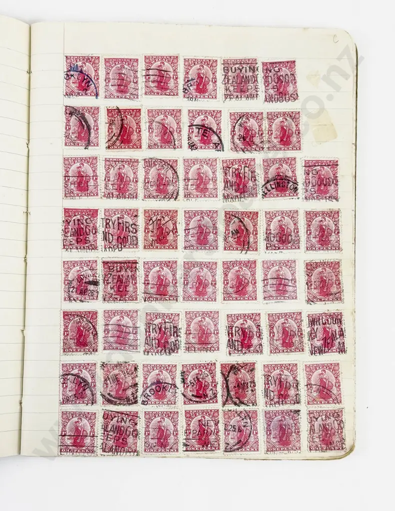 NZ Vintage Album of Page Multiple Singles 1909 Dominion Admirals 1935 Pictorials Image 1++