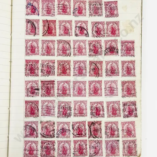 NZ Vintage Album of Page Multiple Singles 1909 Dominion Admirals 1935 Pictorials