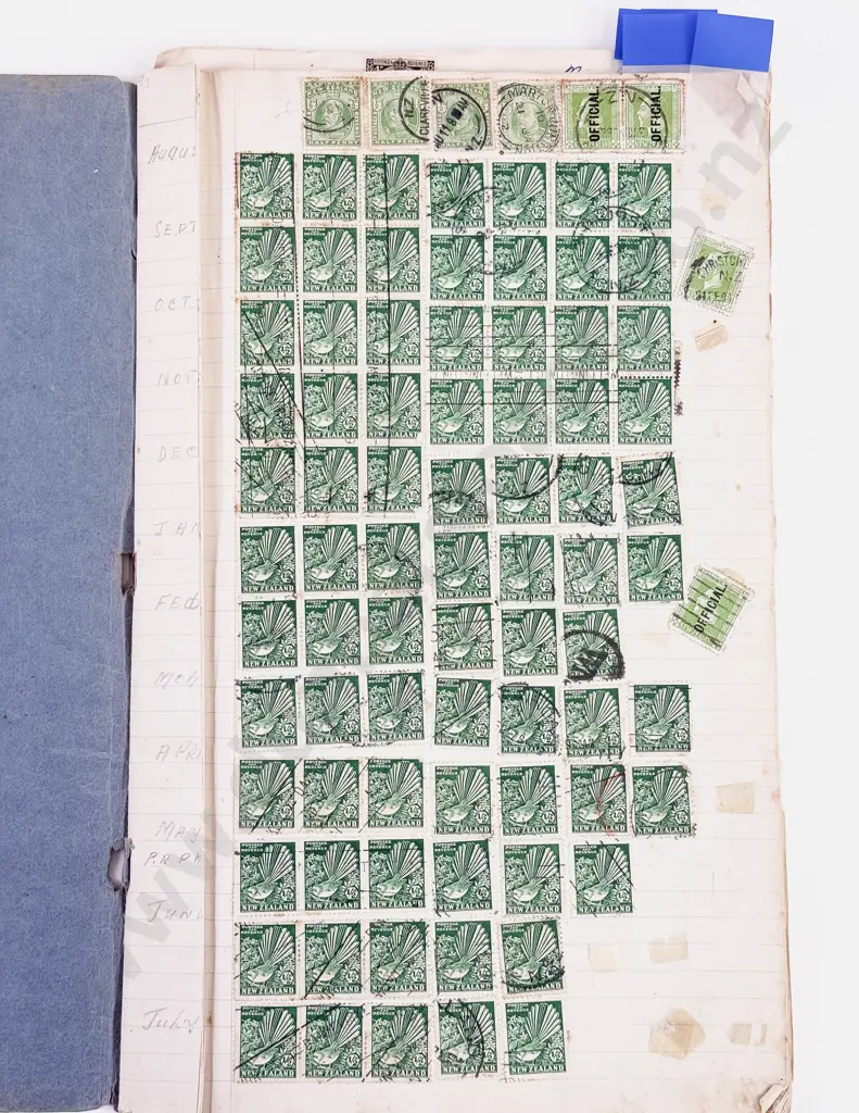 NZ Vintage Album of Page Multiple Singles 1935 Pictorials and Small Album of Decimals Image 1++