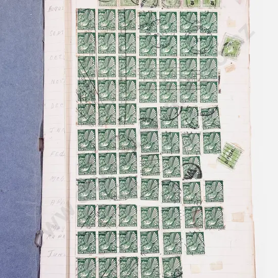 NZ Vintage Album of Page Multiple Singles 1935 Pictorials and Small Album of Decimals