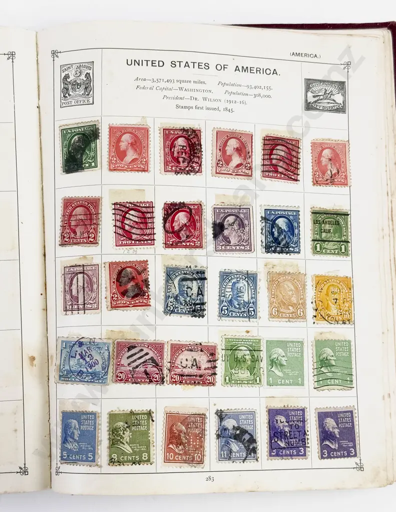 Vintage Album of World Stamps Image 1++