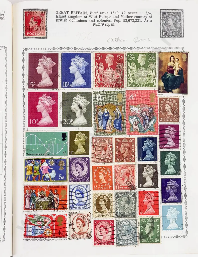 Vintage World Album with Tasman Vintage NZ Stamp Album and Stock Book Image 1++
