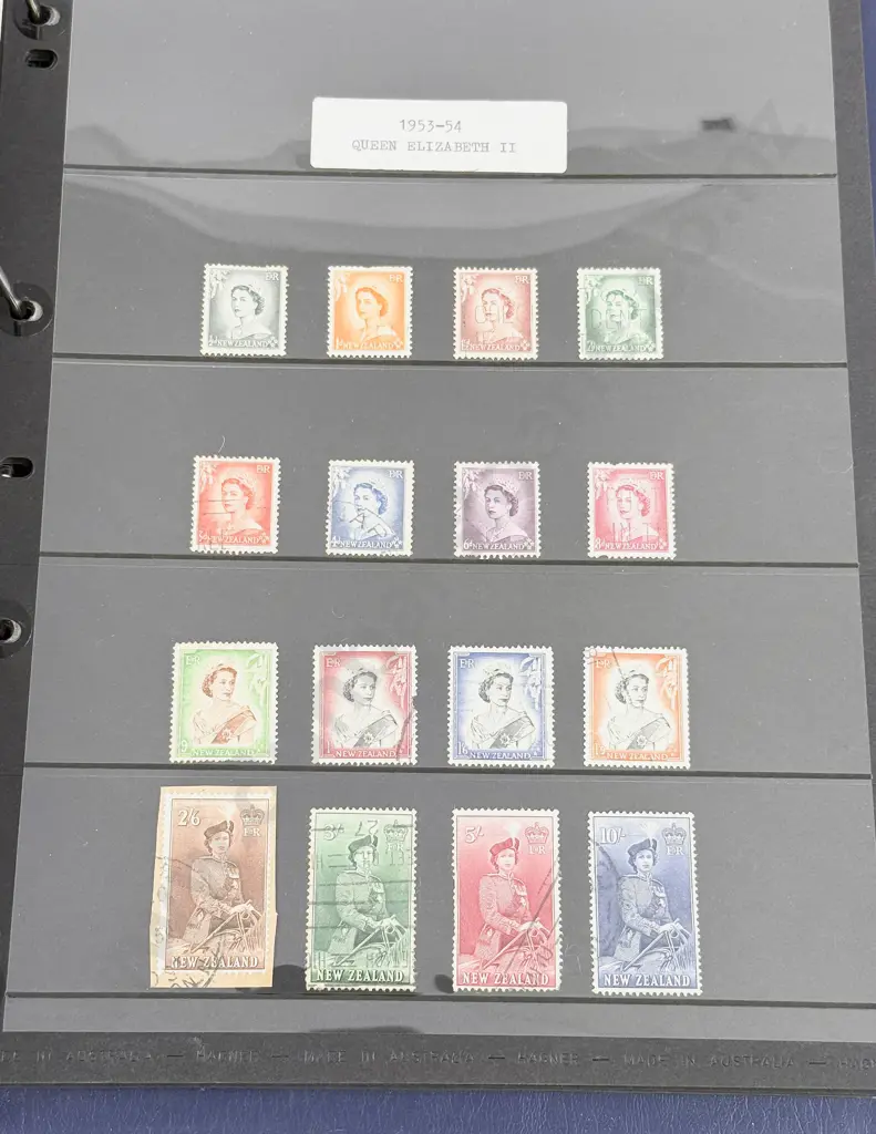 NZ Stamp Sets 1909 EdwVII-1935 Pictorials-1938 GeoVI-1940 Cent-1953-54QEII-1960 Pictorials also Image 1++