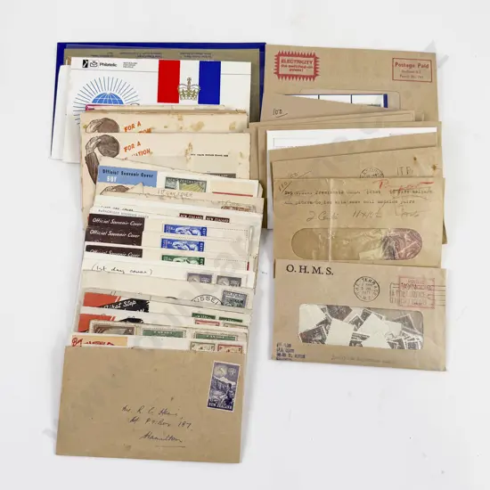 NZ Vintage FDCs with Envelope Sorted Loose Stamps