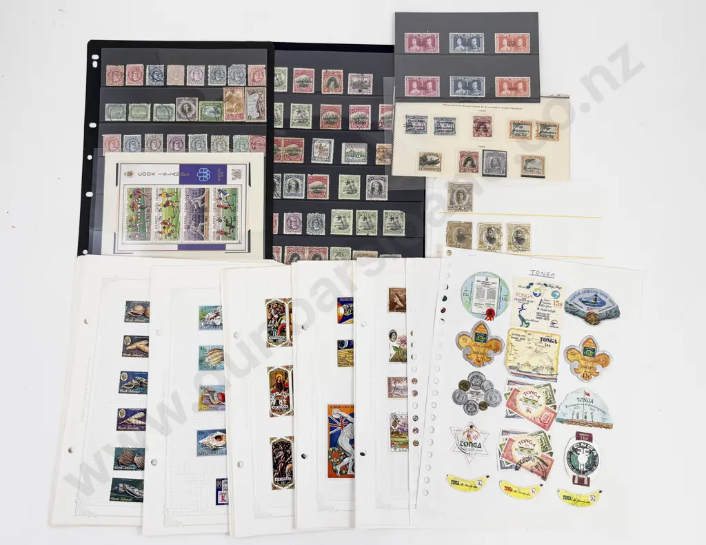 Vintage and Modern Stamps of Cook Island and Various Pacific Islands Image 1++
