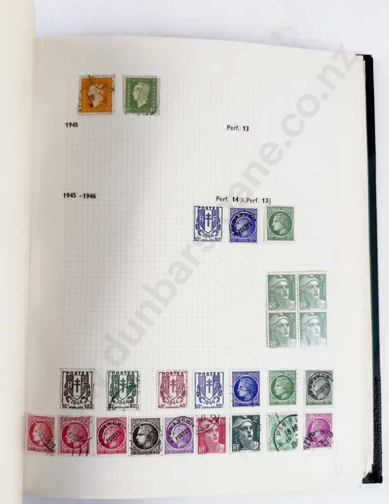 Large Album French Stamps dating from 1876 - 1953 Image 1++