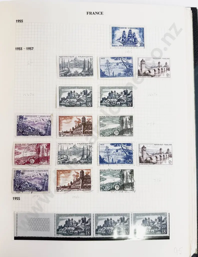 Large Album French Stamps dating from 1876 - 1953 Image 1++