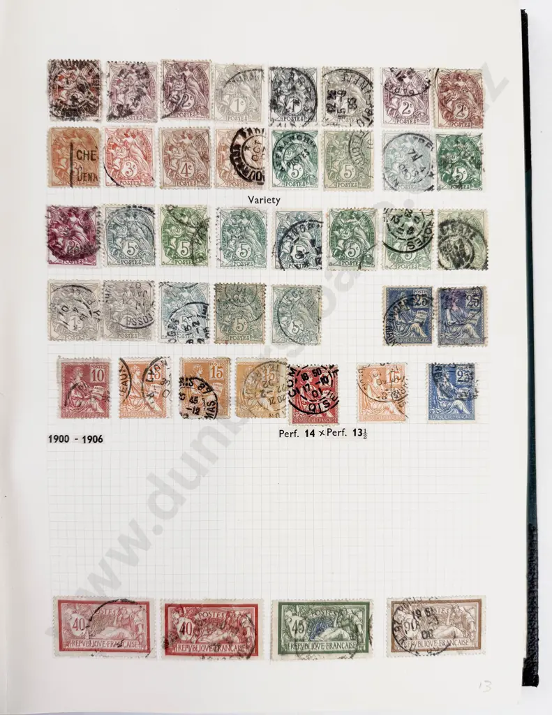 Large Album French Stamps dating from 1876 - 1953 Image 1++