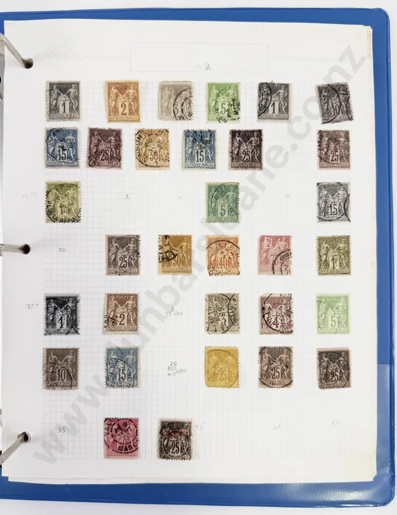 Album of French Stamps Vintage to Modern with Red Cross Issues Image 1++