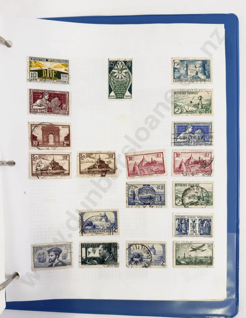 Album of French Stamps Vintage to Modern with Red Cross Issues Image 1++