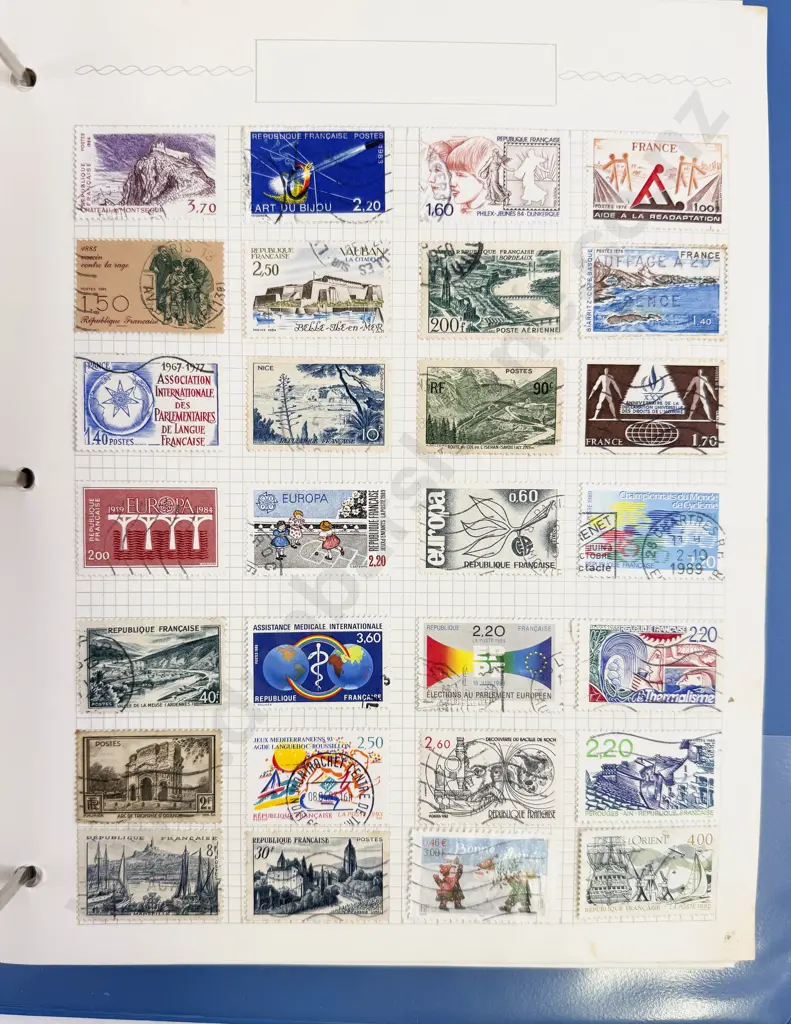 Album of French Stamps Vintage to Modern with Red Cross Issues Image 1++