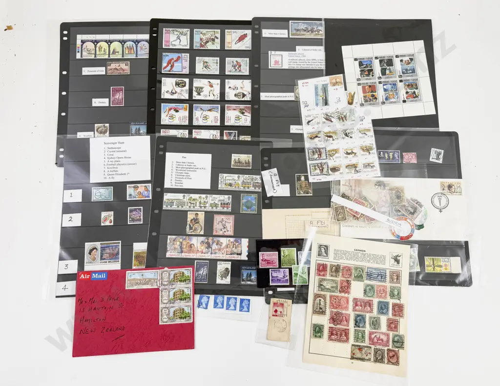 Vintage and Various World Stamps with Stock Book Album (very few stamps) Image 1++