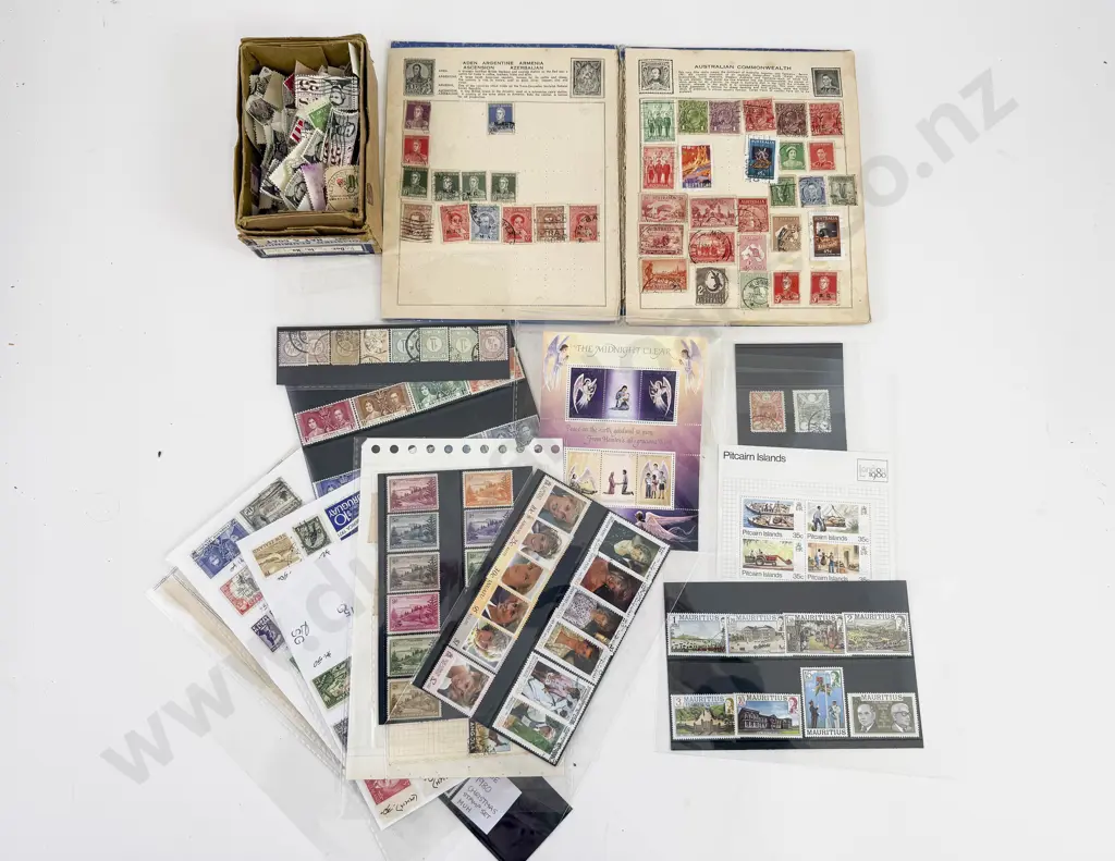 Vintage and Various World Stamps with Stock Book Album (very few stamps) Image 1++