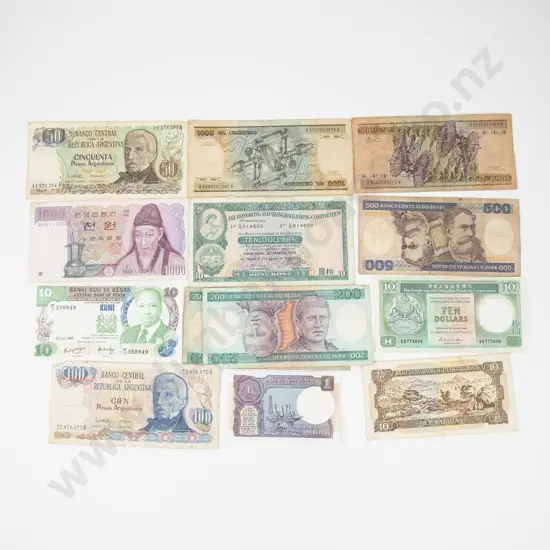 Small Collection Vintage World Bank Notes