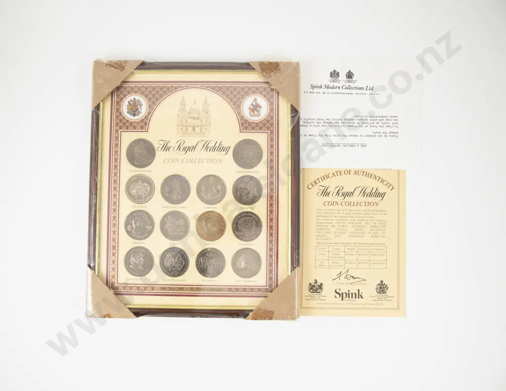 Spink 1981 Framed The Royal Wedding Coin Collection Image 1++