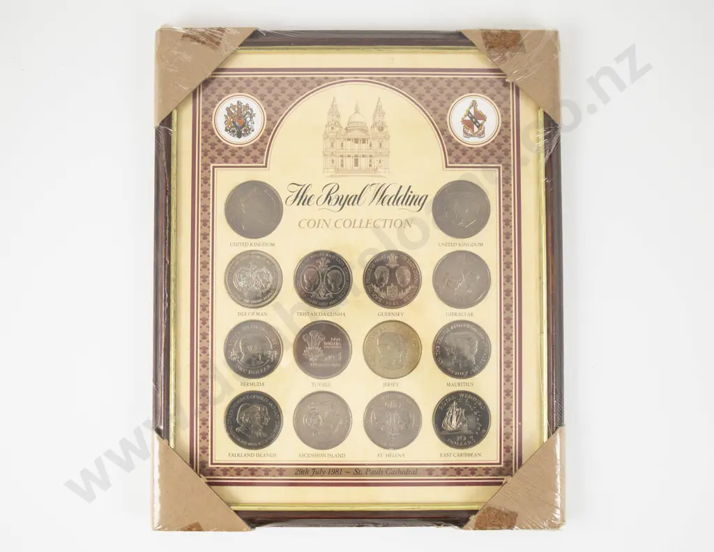 Spink 1981 Framed The Royal Wedding Coin Collection Image 1++