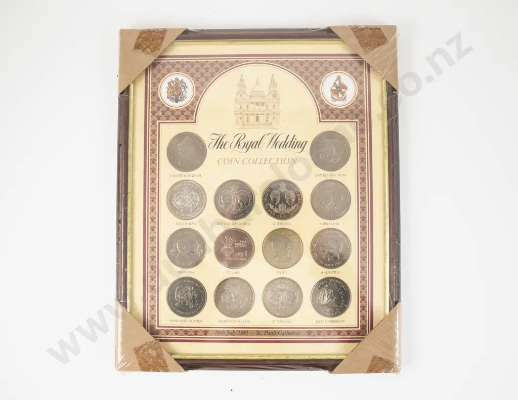 Spink 1981 Framed The Royal Wedding Coin Collection Image 1++