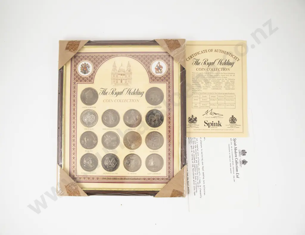 Spink 1981 Framed The Royal Wedding Coin Collection Image 1++