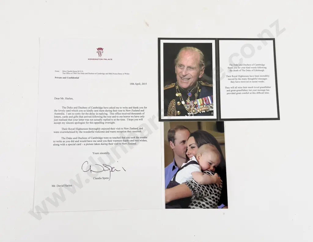 2015 Letter From Kensington Palace with Photo Duke & Duchess of Cambridge and other Image 1++