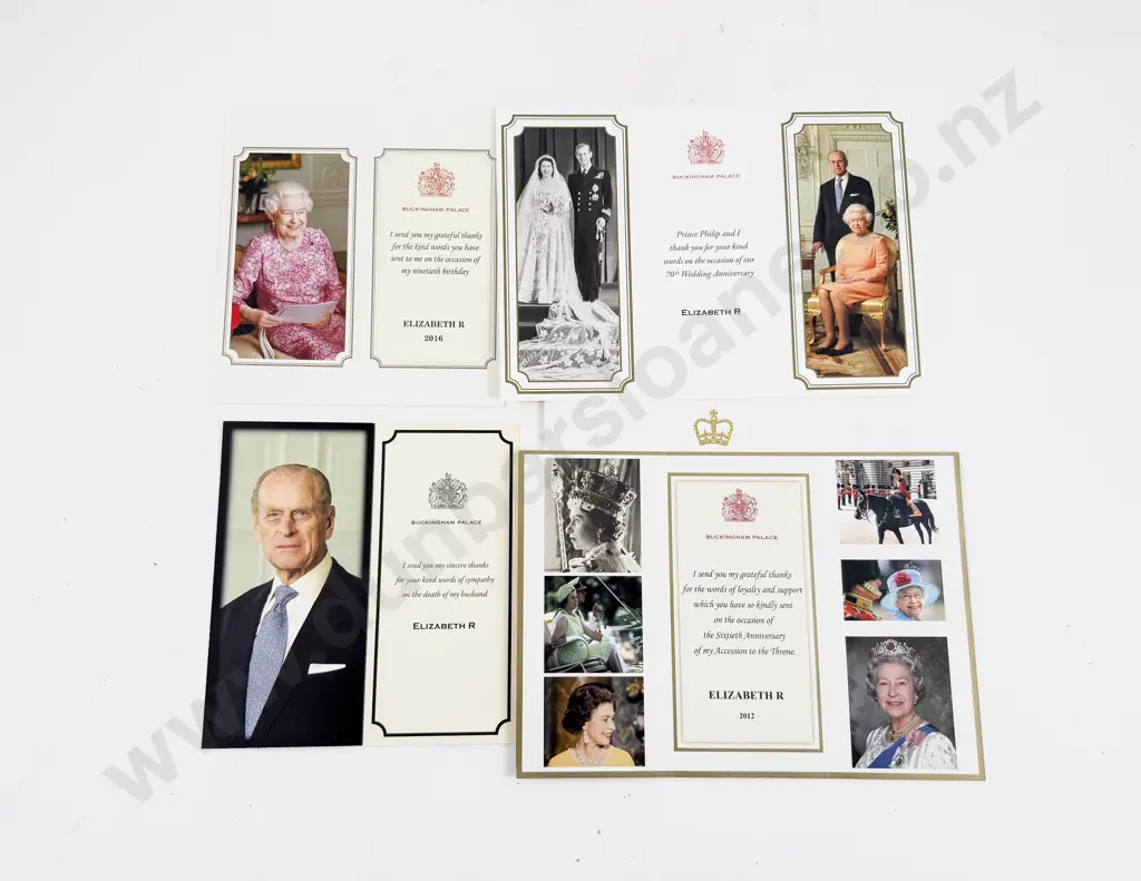 QEII 2012 - 2016 - 2021 Cards and Images from Buckingham Palace Image 1++
