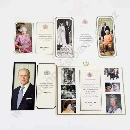 QEII 2012 - 2016 - 2021 Cards and Images from Buckingham Palace