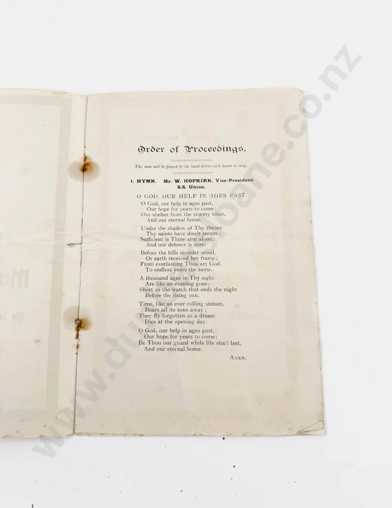 NZ Wgtn 1910 Memorial Service for Edward VII Order of Proceeding Pamphlet Image 1++