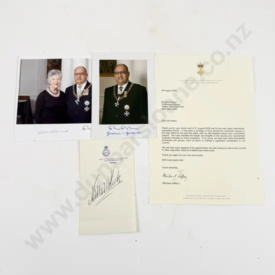 Signatures of Norman Kirk - Major General Michael Jeffery and Sir and Lady Anand Satyanand
