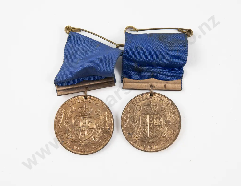 Two 1953-54 Royal Visit Medals Image 1++
