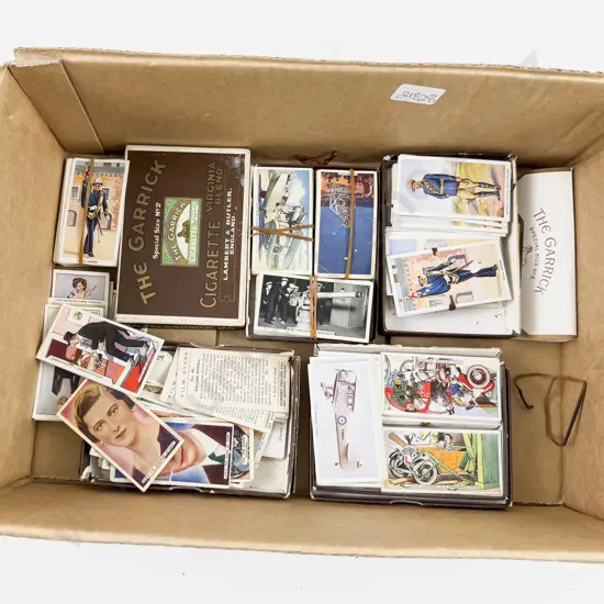Collection Cigarette Cards and Garrick Card Cig Boxes