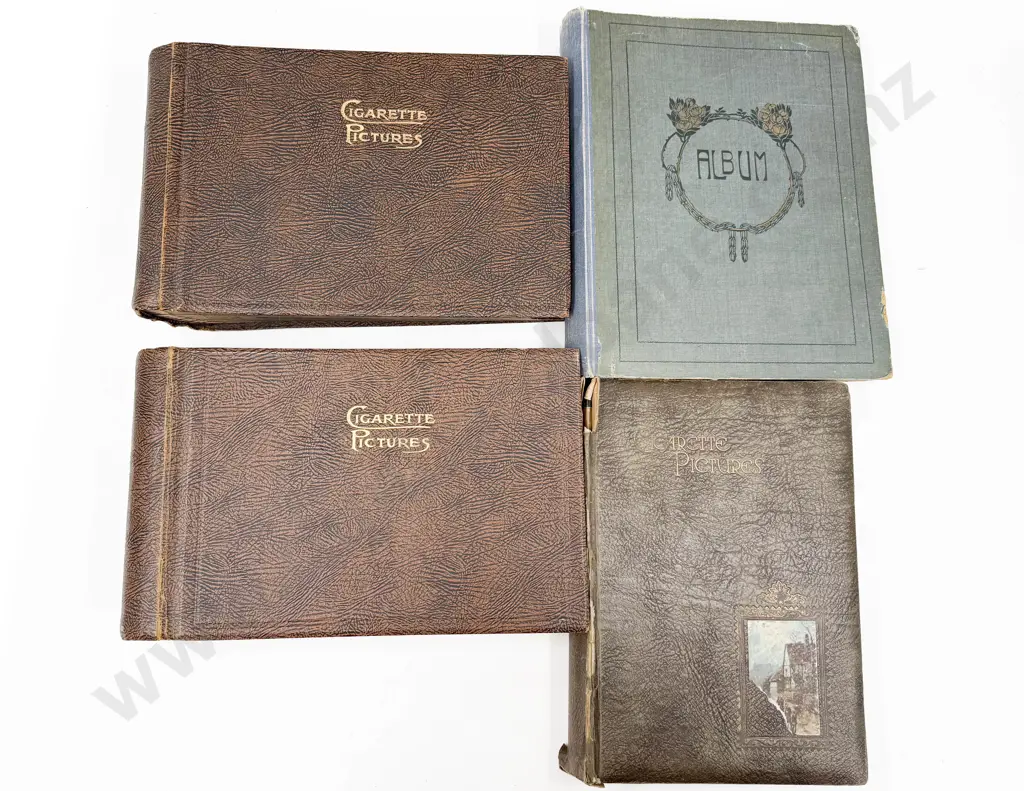 Three (Two Large) Cigarette Card Albums and Postcard Album - empty Image 1++