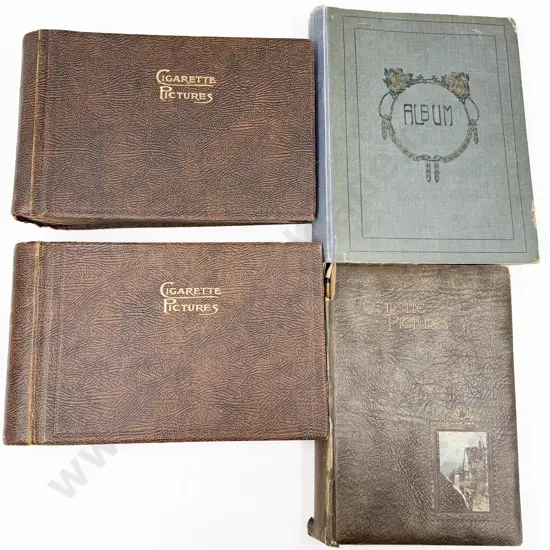 Three (Two Large) Cigarette Card Albums and Postcard Album - empty
