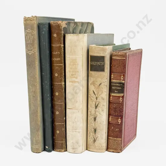 Six Assorted Antique Poetry Volumes