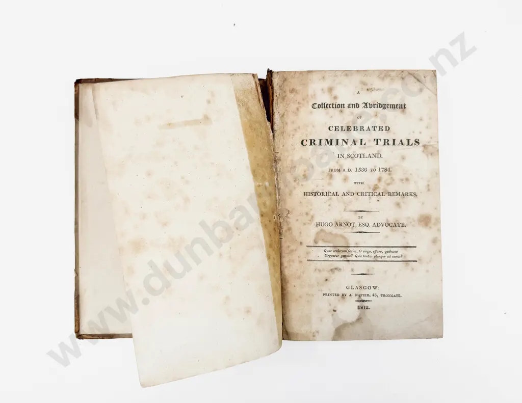 A Collection & Abridgement of Celebrated Criminal Trials in Scotland 1812 Image 1++
