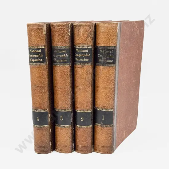 Four Bound Volumes National Geographic Magazine 1929 - 30