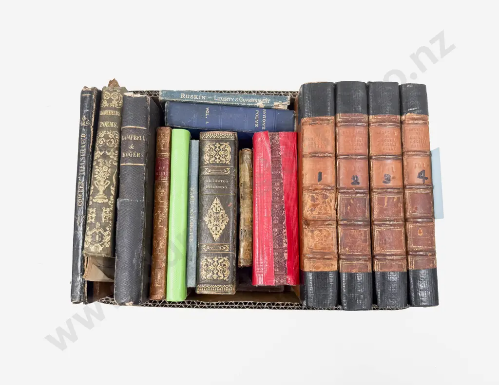 Small Box Assorted Antique Poetry Volumes Image 1++