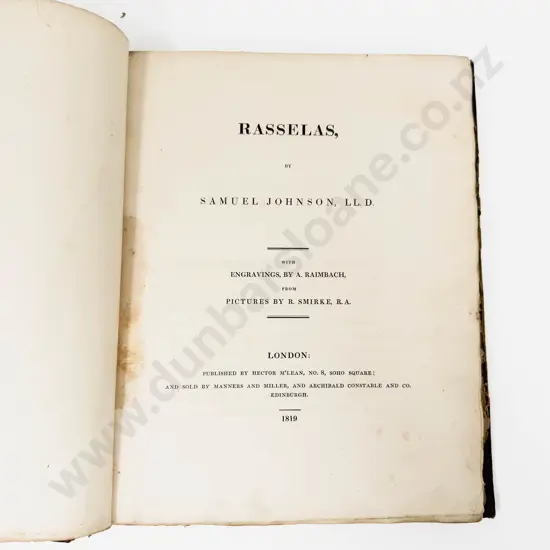 Samuel Johnson - Rasselas 1819