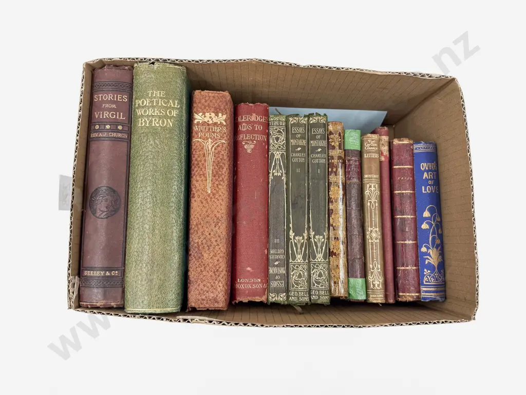 Small Box Assorted Vintage Fiction & Poetry Volumes Image 1++
