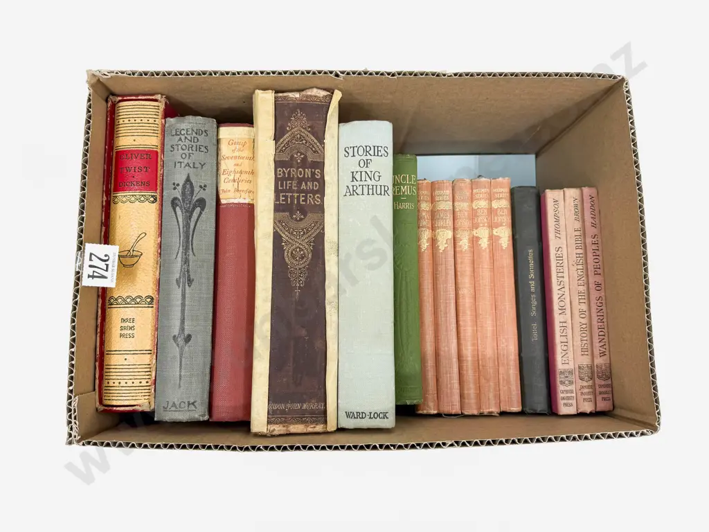 Small Box Assorted Vintage Fiction & Poetry Volumes Image 1++