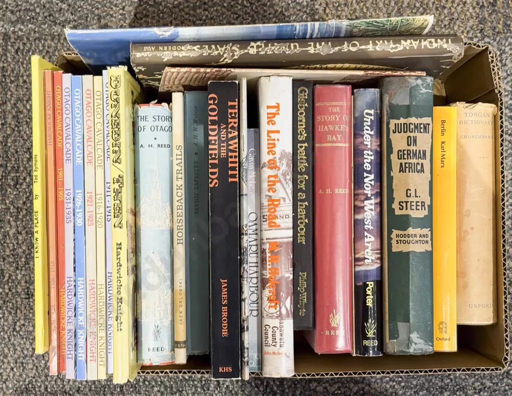 Box of Assorted Books Incl Otago Regional Histories Image 1++