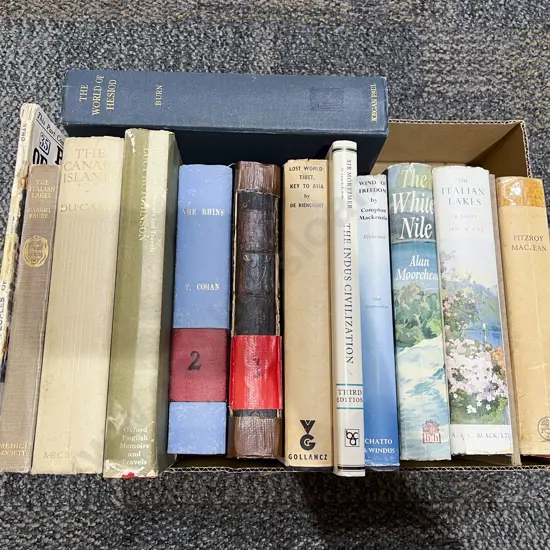 Box of Assorted Vintage World History Volumes