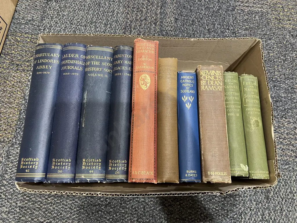 Box of Assorted Vintage Books About Scotland Image 1++