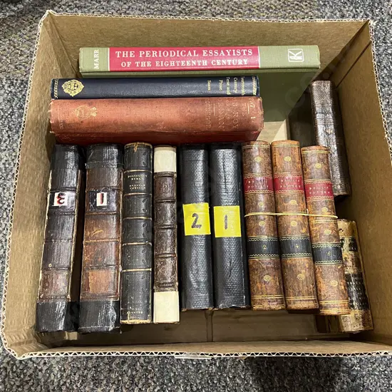 Box of Assorted Antique Poetry Volumes