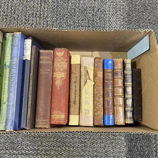 Box Assorted Vintage & Antique Volumes Mainly Poetry