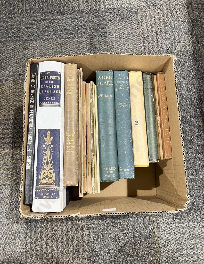 Box Assorted Vintage Mainly Poetry Volumes Image 1++