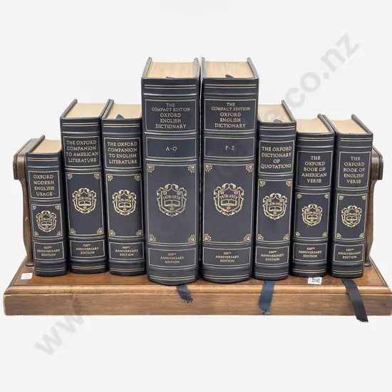 The Oxford English Dictionary - Eight Volume Set - 500th Anniversary Edition on Wooden Bookstand