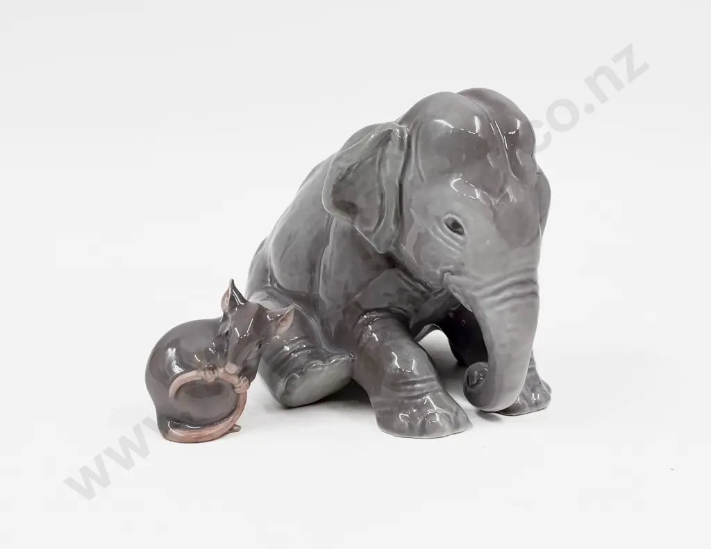 B & G Seated Elephant together with B & G Titmouse Image 1++
