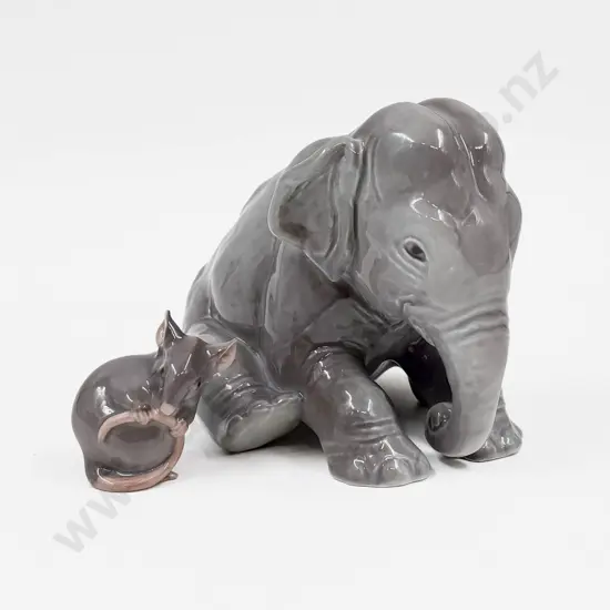 B & G Seated Elephant together with B & G Titmouse