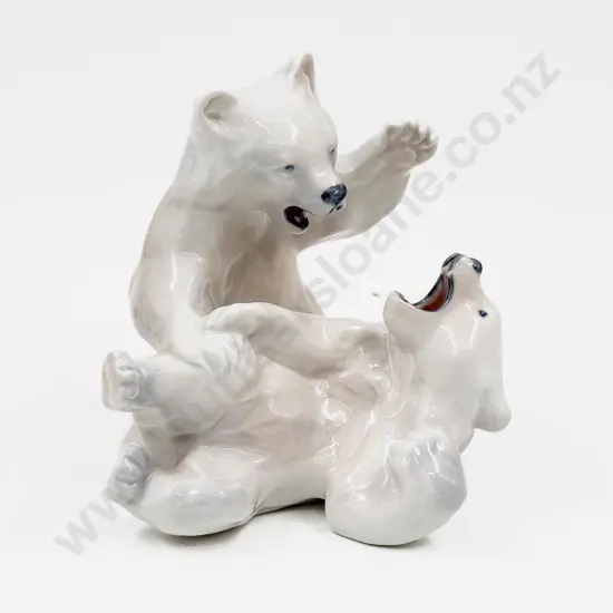 Royal Copenhagen Figure Group of Polar Bears